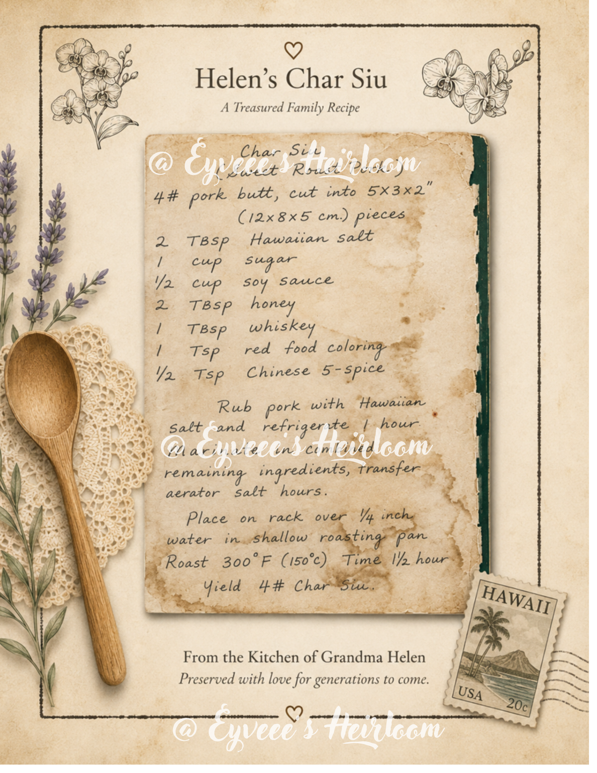 Custom Handwritten Recipe Heirloom – Family Recipe Restoration